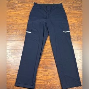 FedEx Stan Herman Work Pants Blue Size 36x34 Reflective Zipper Button 3M